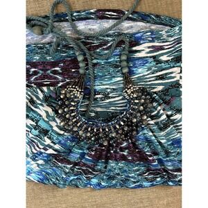 Y2K VTG Wet Seal Beaded Halter Top  Fairycore Indie Sleeeze Mermaidcore